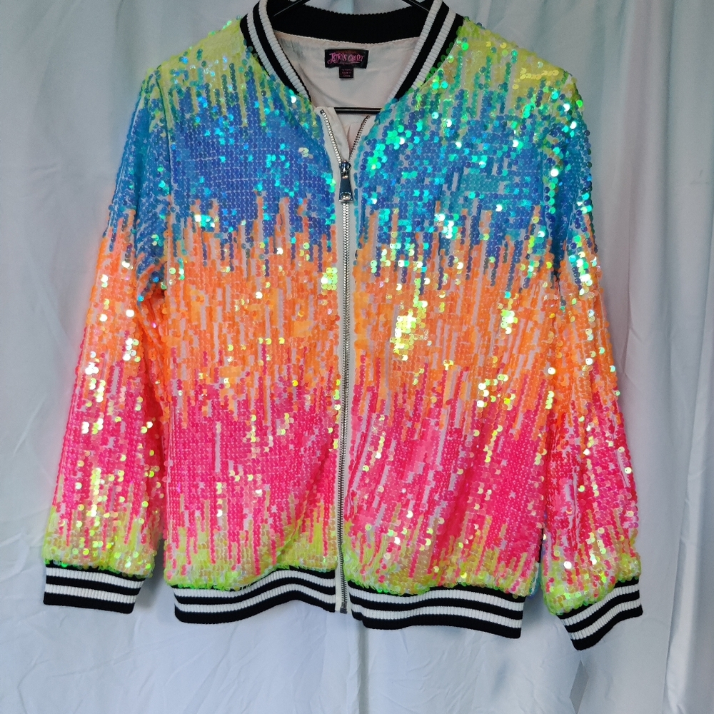 Beautiful Rainbow Sequin Jacket.